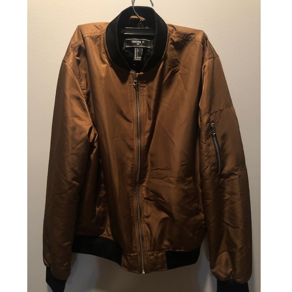 Chestnut Brown Bomber Jacket Size Small